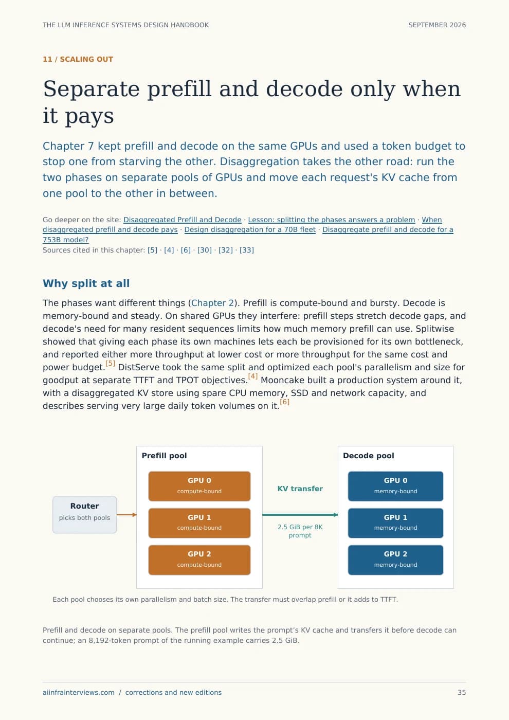 Handbook page 35, from the chapter “Separate prefill and decode only when it pays”