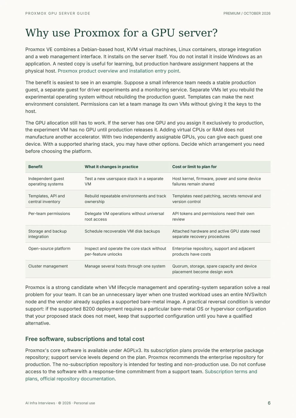 Printed sample page 6: Why virtualize a GPU server?